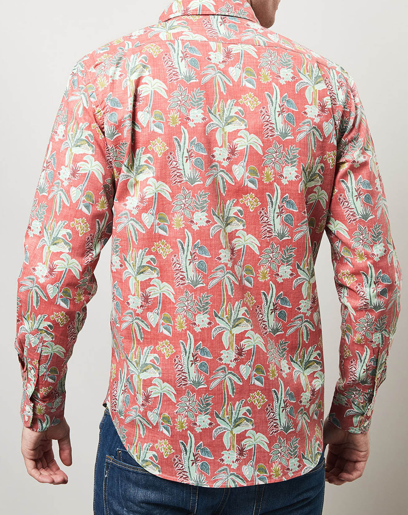 Hartford Chemise regular Paul imprimé tropical rouge/multicolore