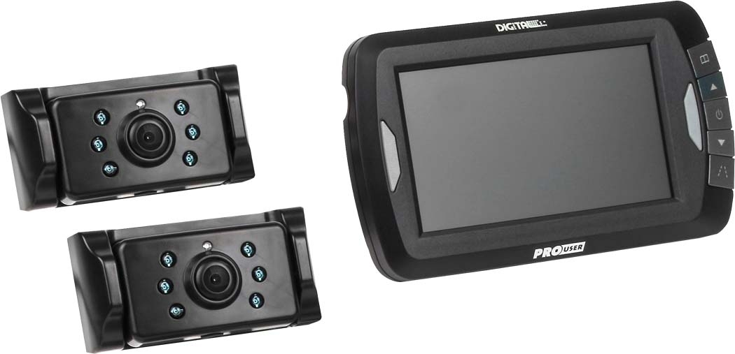 ProUser Digitales Rückfahrkamera-Set mit 2 Kameras 4,3 Zoll