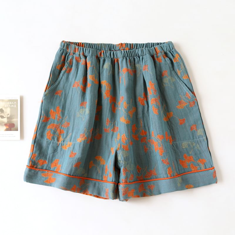 MelMount - Elastische taille bloemenshorts