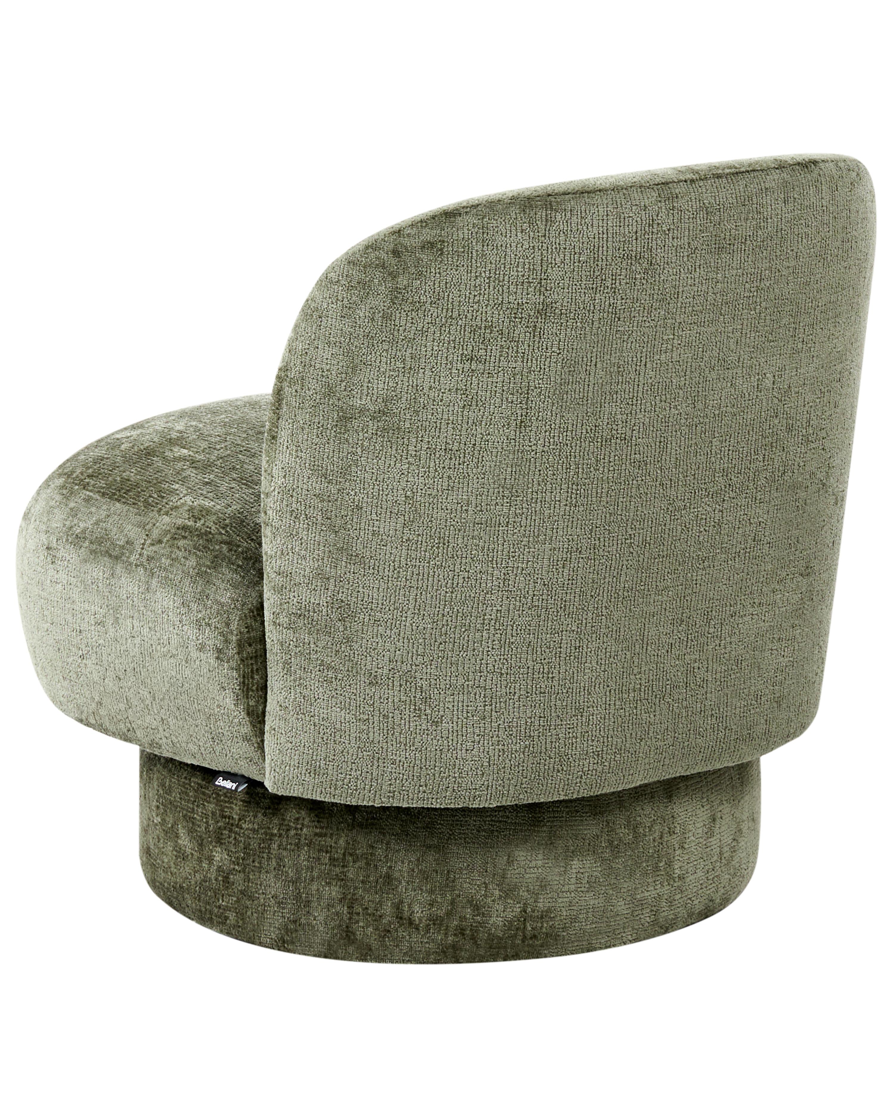 Draaifauteuil AYLO Chenille Groen