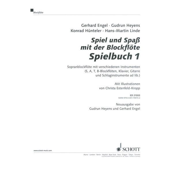 Schott Spiel Spaß Spielbuch Sopran 1
