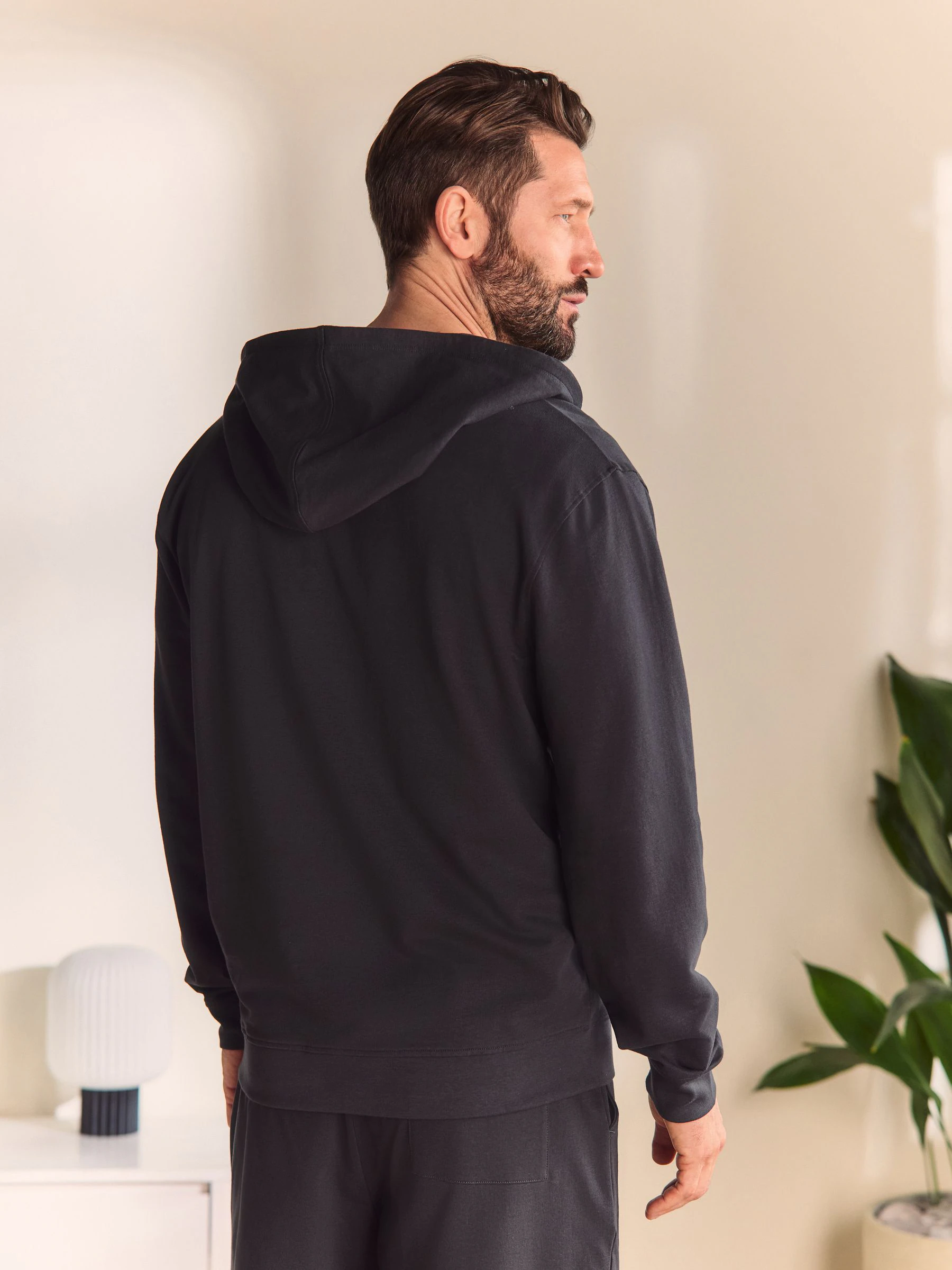Leisteen grijs - Lichte hoodie met rits