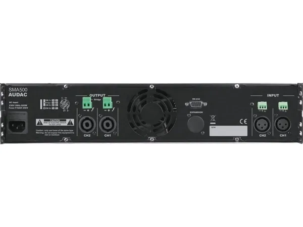 Audac SMA500 - Forstærker - 2 x 500 Watt - sort