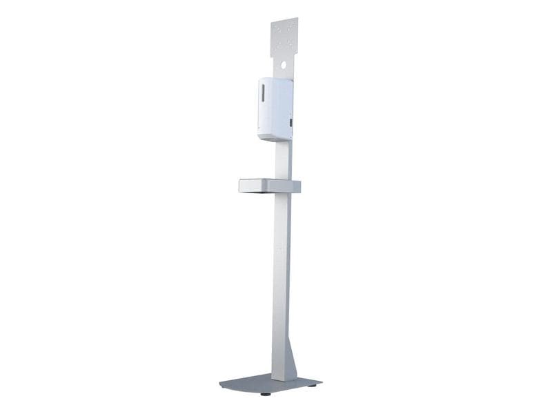Multibrackets Desinfektionsmittelständer Hygienebox Stand w MB Hygienebox Standmontage, weiss / 9646 Infrarot Auto-Sensor 0-12 cm, 1 Liter Tank, ABS