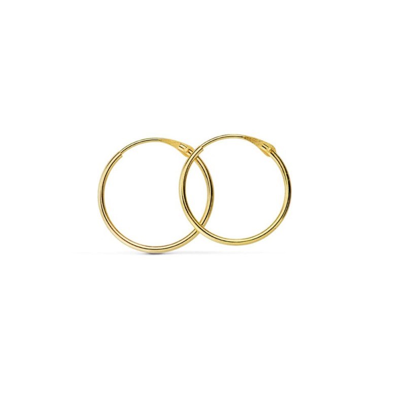 Boucles d'Oreilles Créoles Or 18 Carats 750/000 Jaune