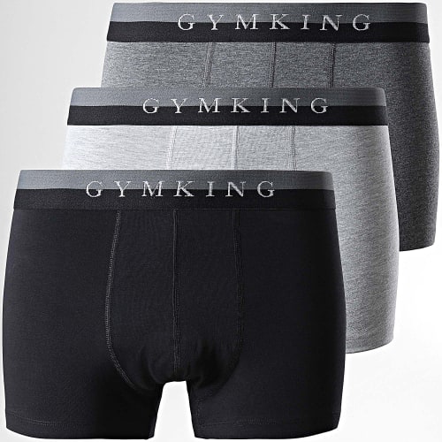Lot De 3 Boxers Results Noir Gris Chiné Gris Anhtracite