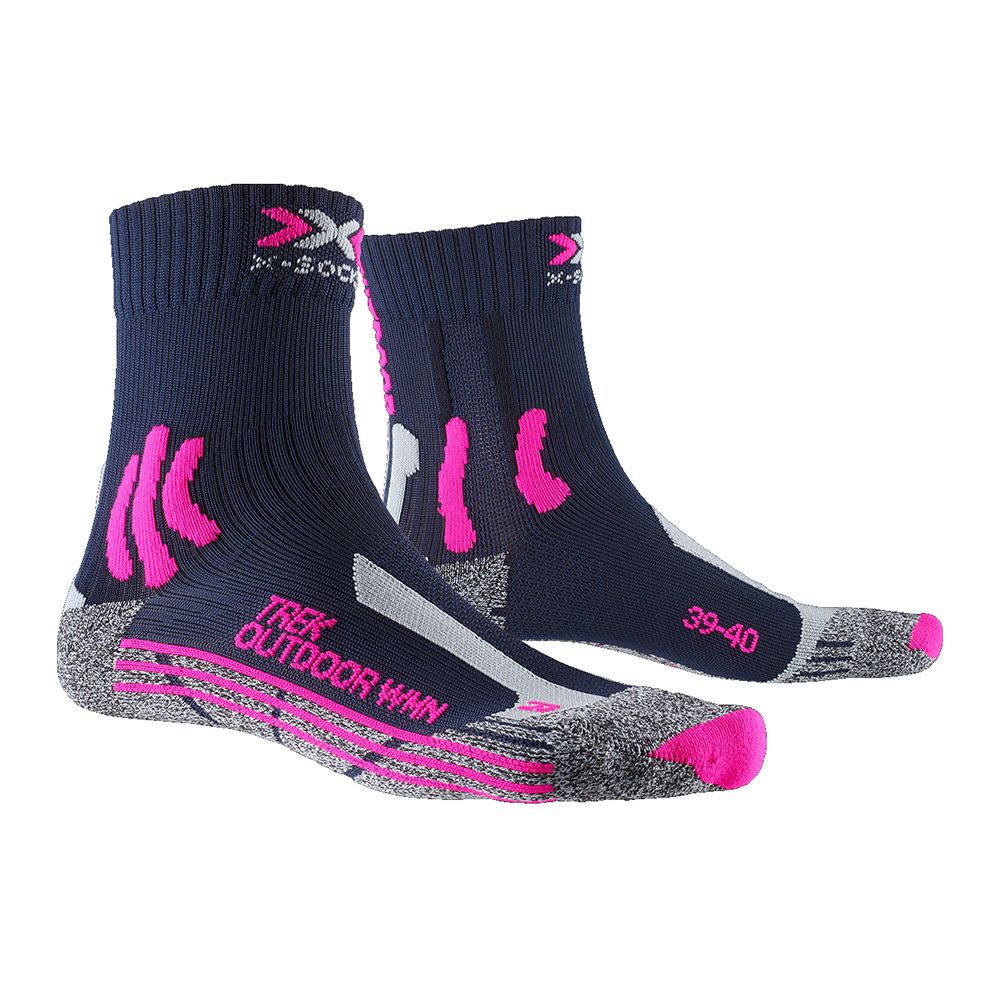 X-Socks TREK OUTDOOR - Chaussettes Femme noir/rose