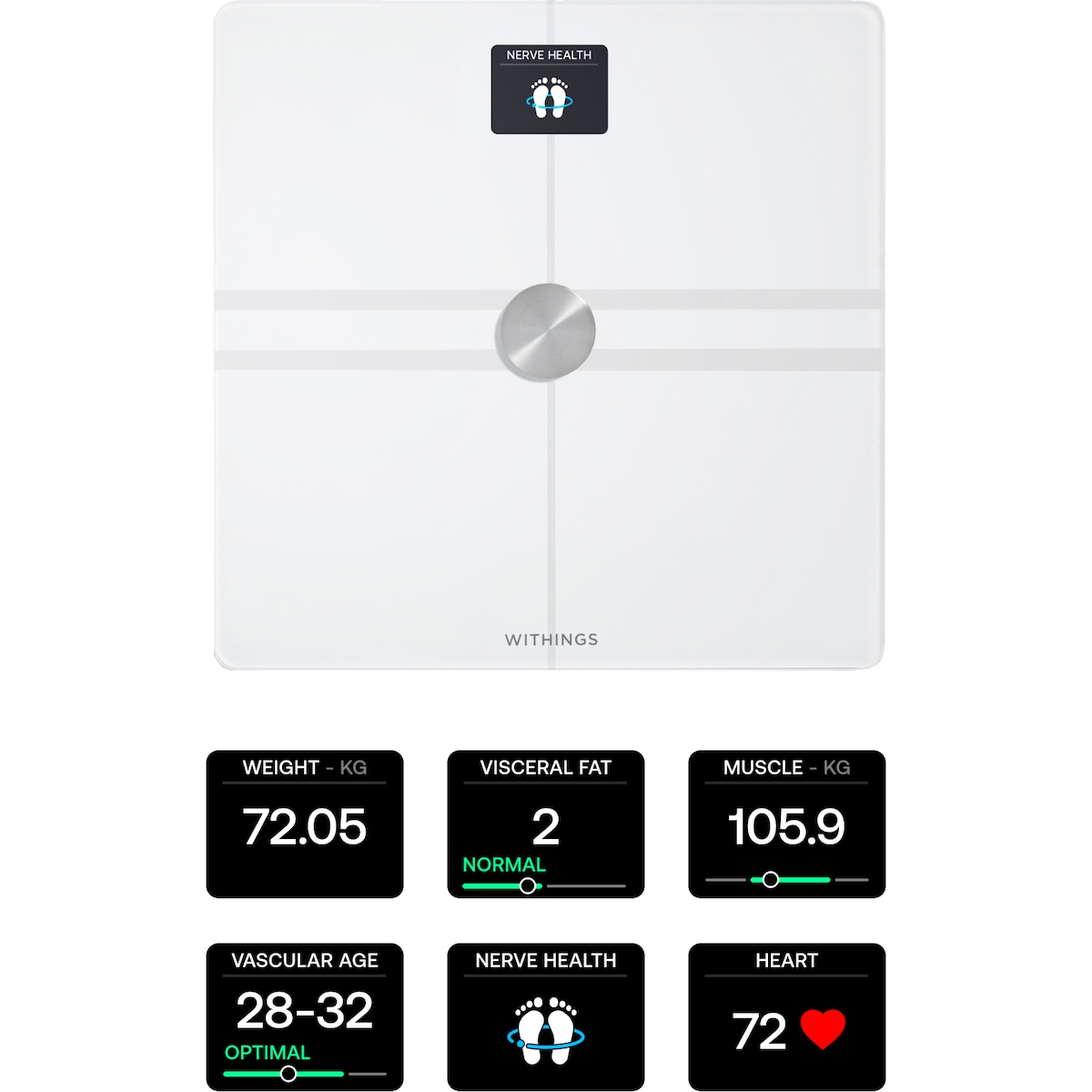 Withings Body Comp baderomsvekt WBS12-White-All-Inter