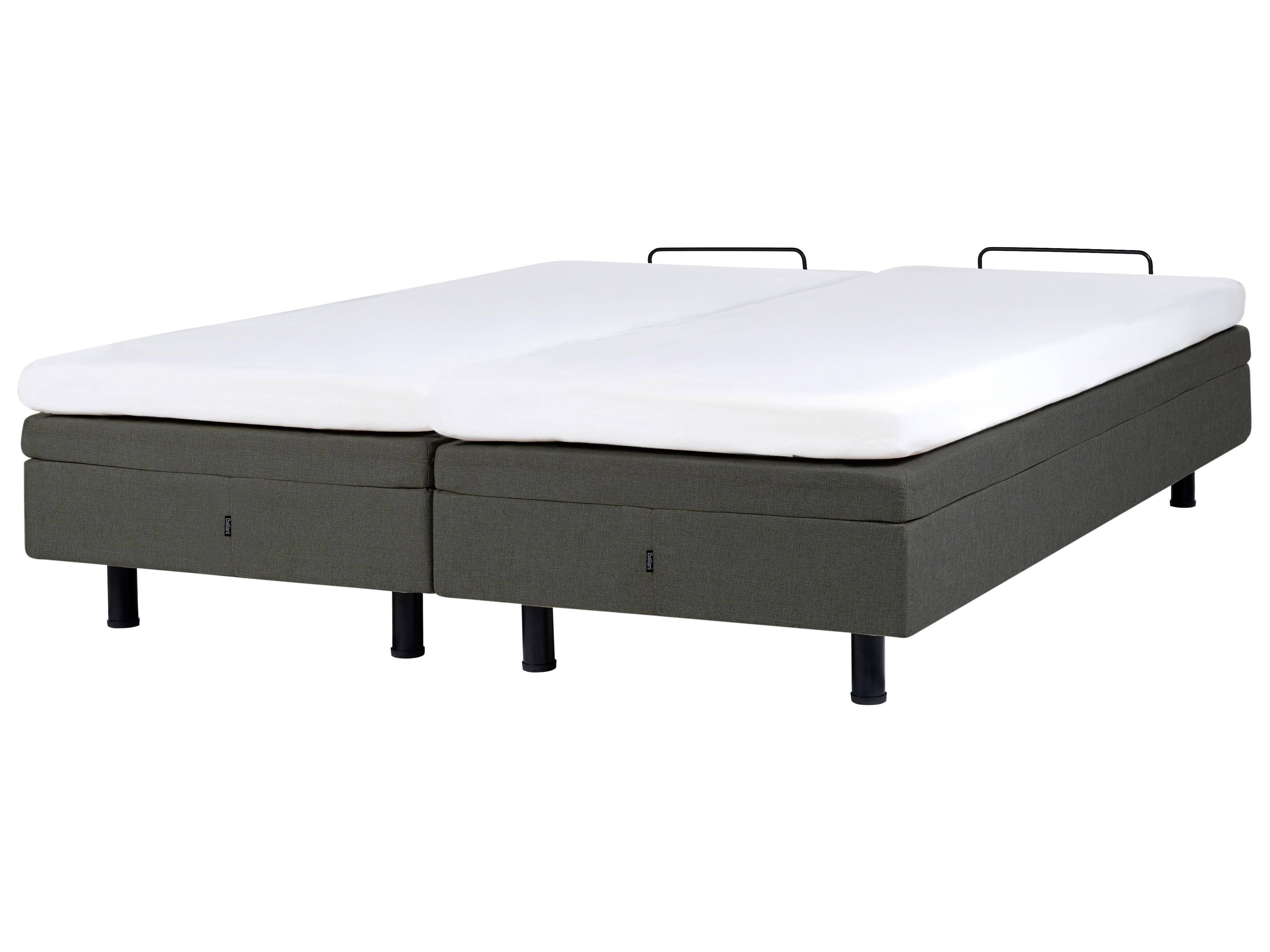 Verstelbaar bed zonder hoofdbord Stof CASTELLAN 180 x 200 cm Donkergrijs