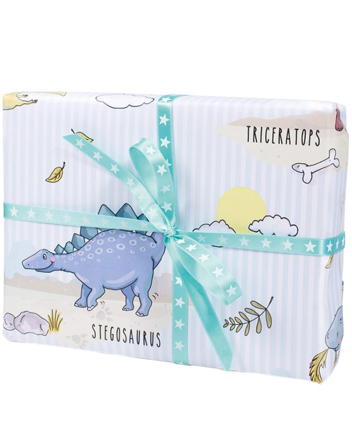 Geschenkpapier DINOS (69x49 cm) 5er-Set in bunt