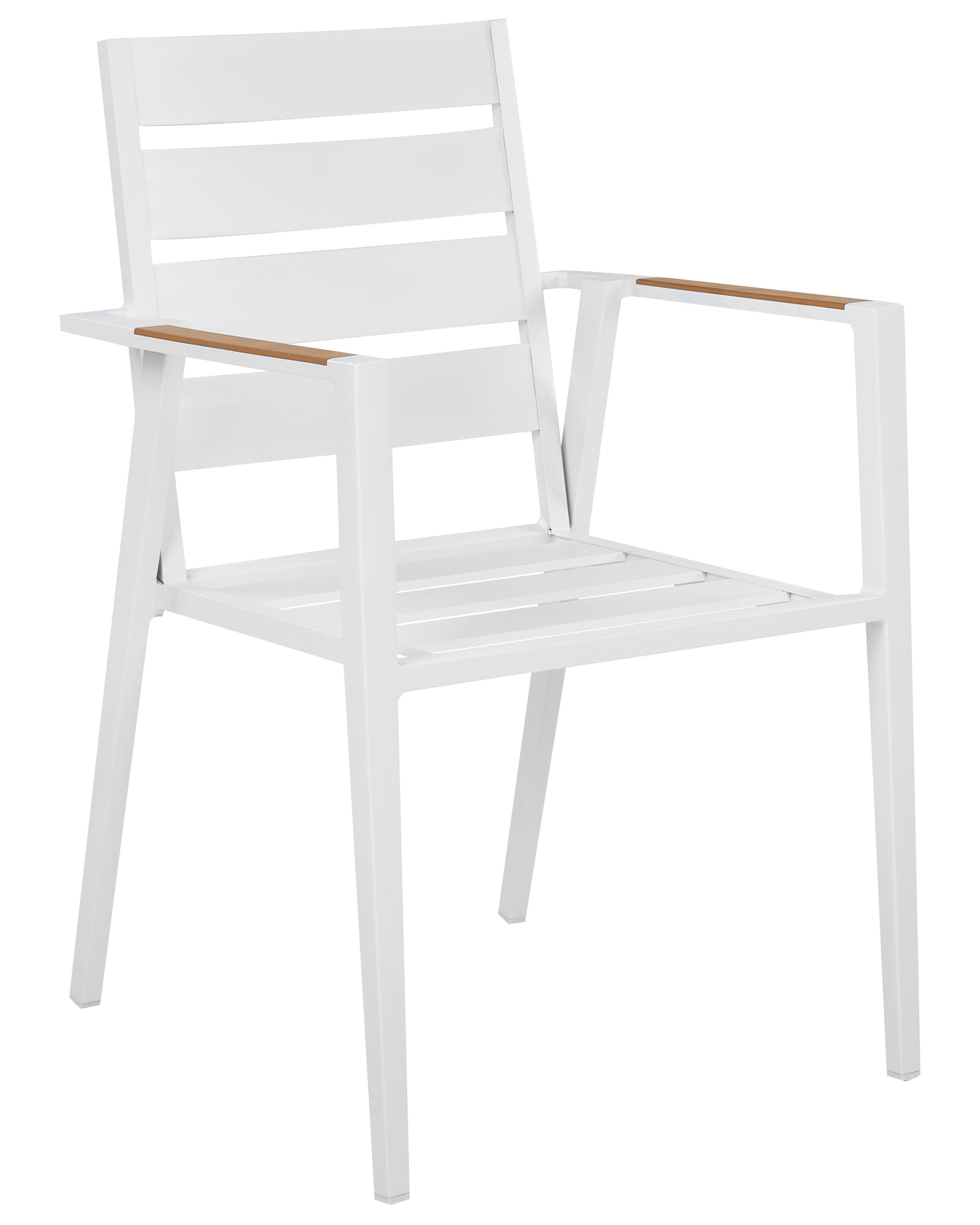 Set van 6 tuinstoelen TAVIANO Metaal Wit