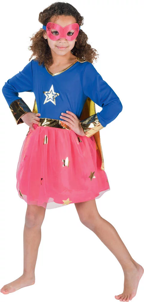 DEGUISEMENT SUPER HEROINE TAILLE 5-7 ANS