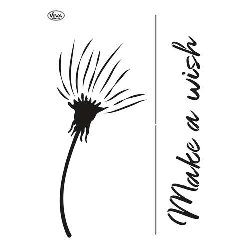 VIVA DECOR Universal-Schablone BLOB PAINT, Pusteblume