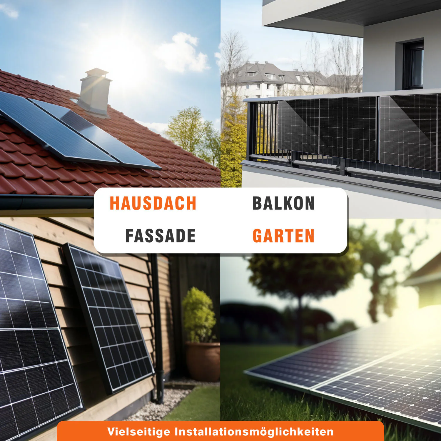 850W Balkonkraftwerk - Solaranlage Komplettset mit Deye 800W Wechselrichter WiFi