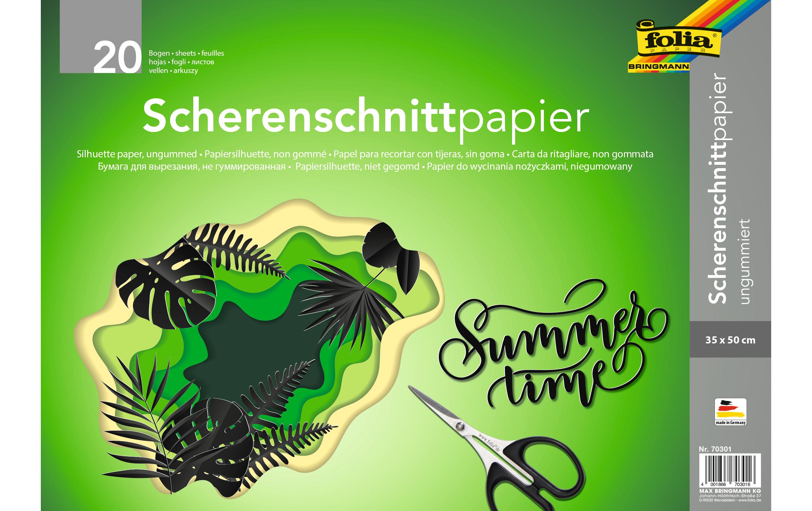 Papier-Set 35 x 50 cm, SchwarzScherenschnittpapier