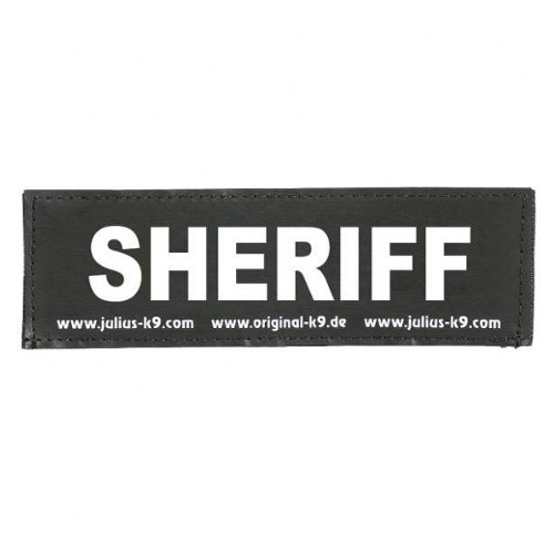 Coleira com etiqueta para cão policial Julius K9 Sheriff