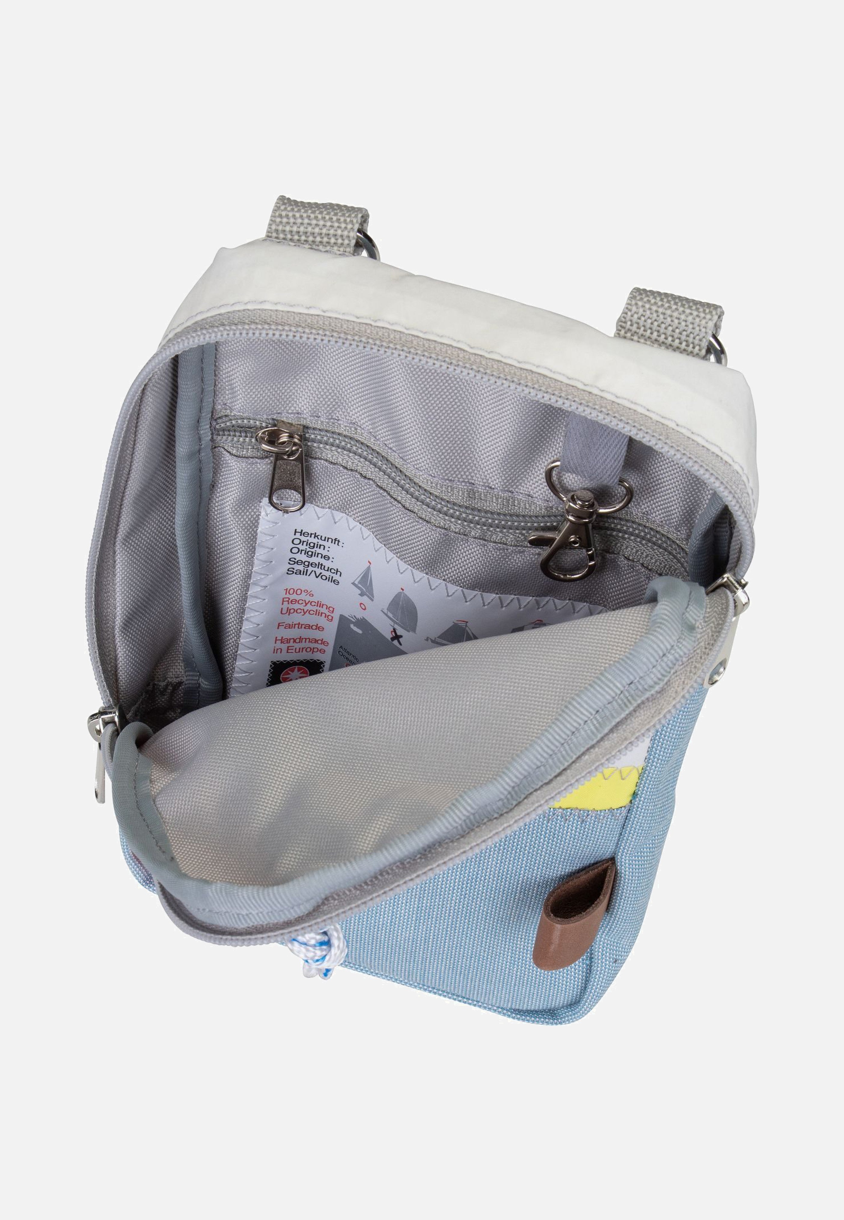 Nautik Weel-Weiß/Hellblau/Orange/Gelb - Bauchtasche