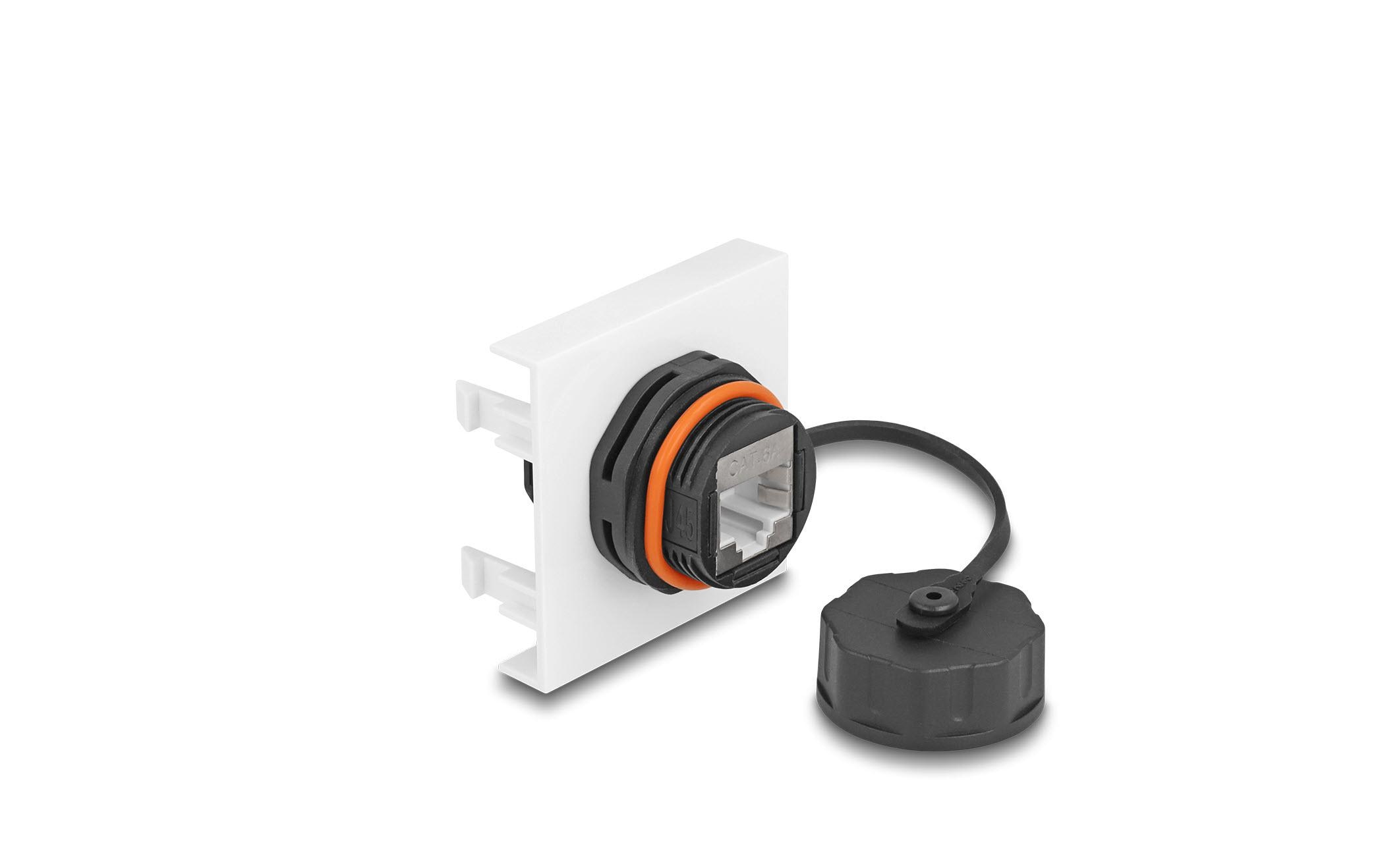 Easy 45 Modul RJ45 Cat.6A, 45 x 45 mmDelock Easy 45 Modul Netzwerk RJ45 Cat.6A, 45 x 45 mm