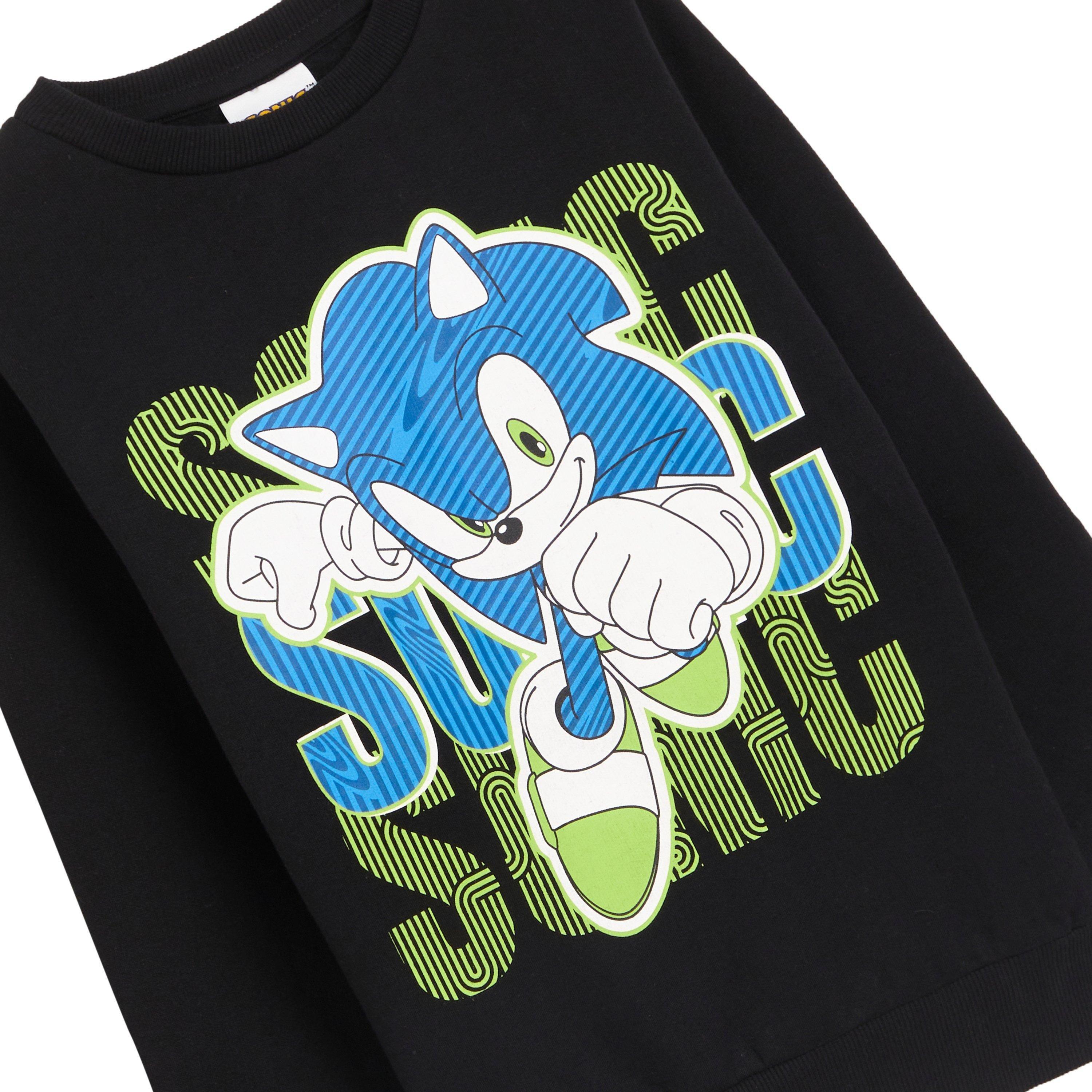 Character Boys Sonic The Hedgehog Sweatshirt and Jogger Set Black