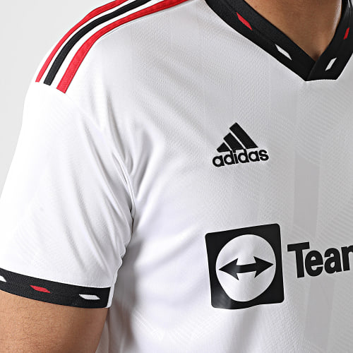 Maillot De Foot Col V Manchester United H13880 Blanc