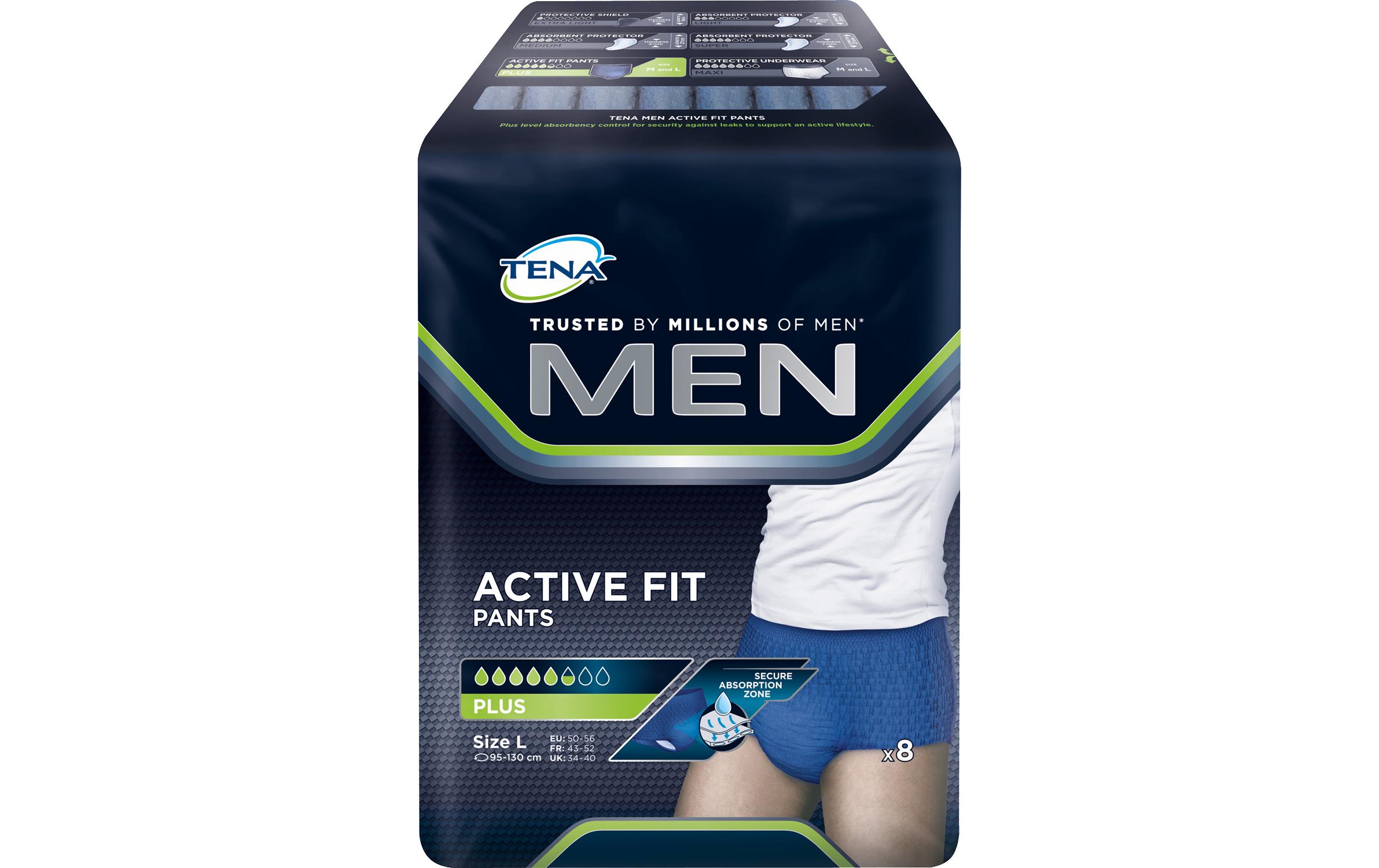 Inkontinenz Pants Men Active Fit Plus Large 8 StückIn Marineblau mit maskulinem, diskretem Schnitt