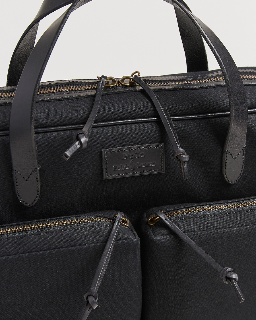 Polo Ralph Lauren Commuter Canvas Messenger Bag Black