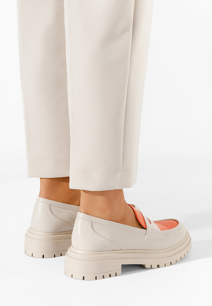 Mocassins à semelle épaisse beige Rylee  V2