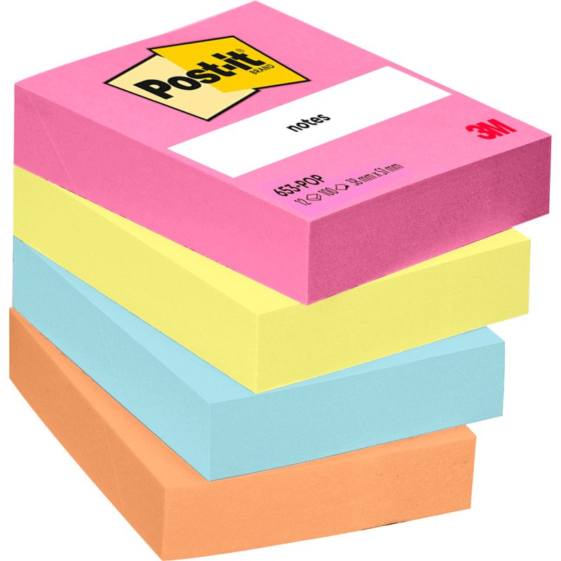 Notes repositionnables couleurs Poptimistic Post-it - bloc de 100 feuilles