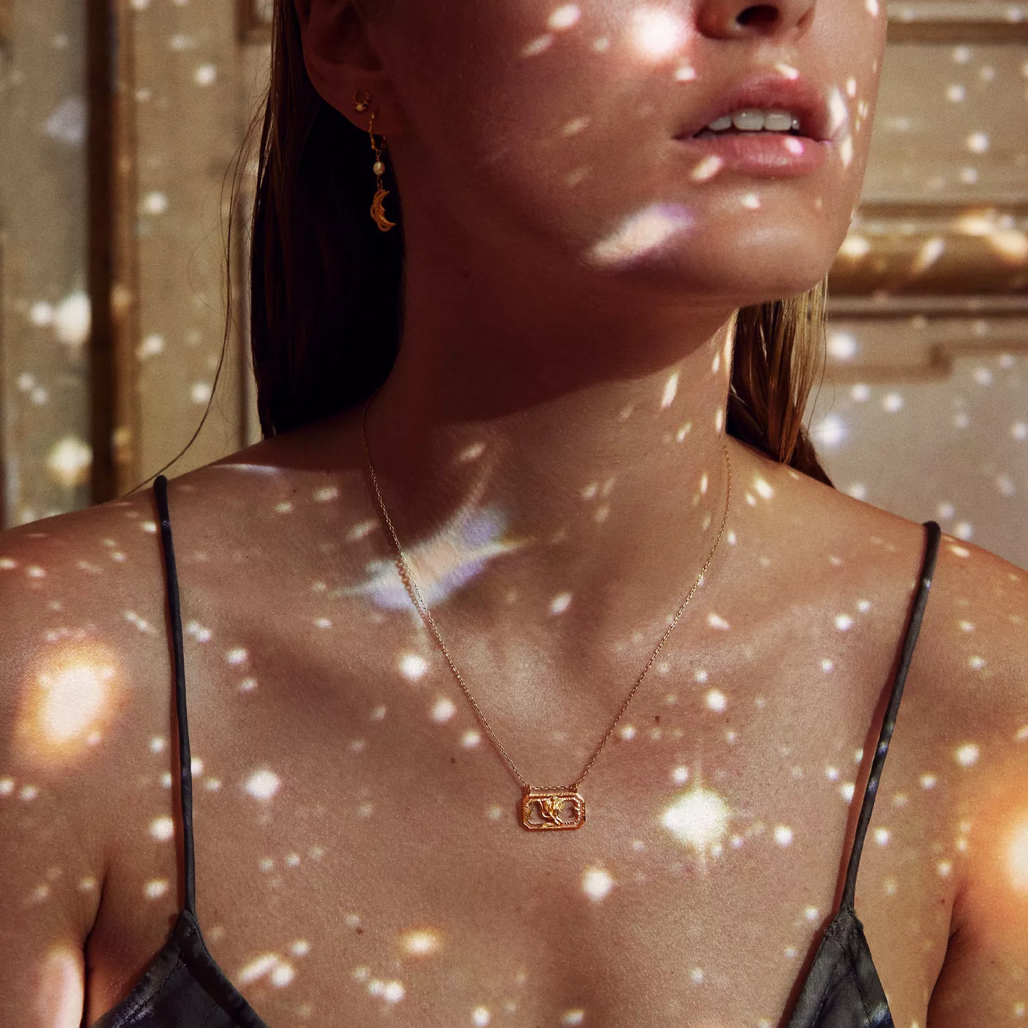 Maanesten Zodiac Leo Halskæde 18 kt. Forgyldt Sølv 2580a