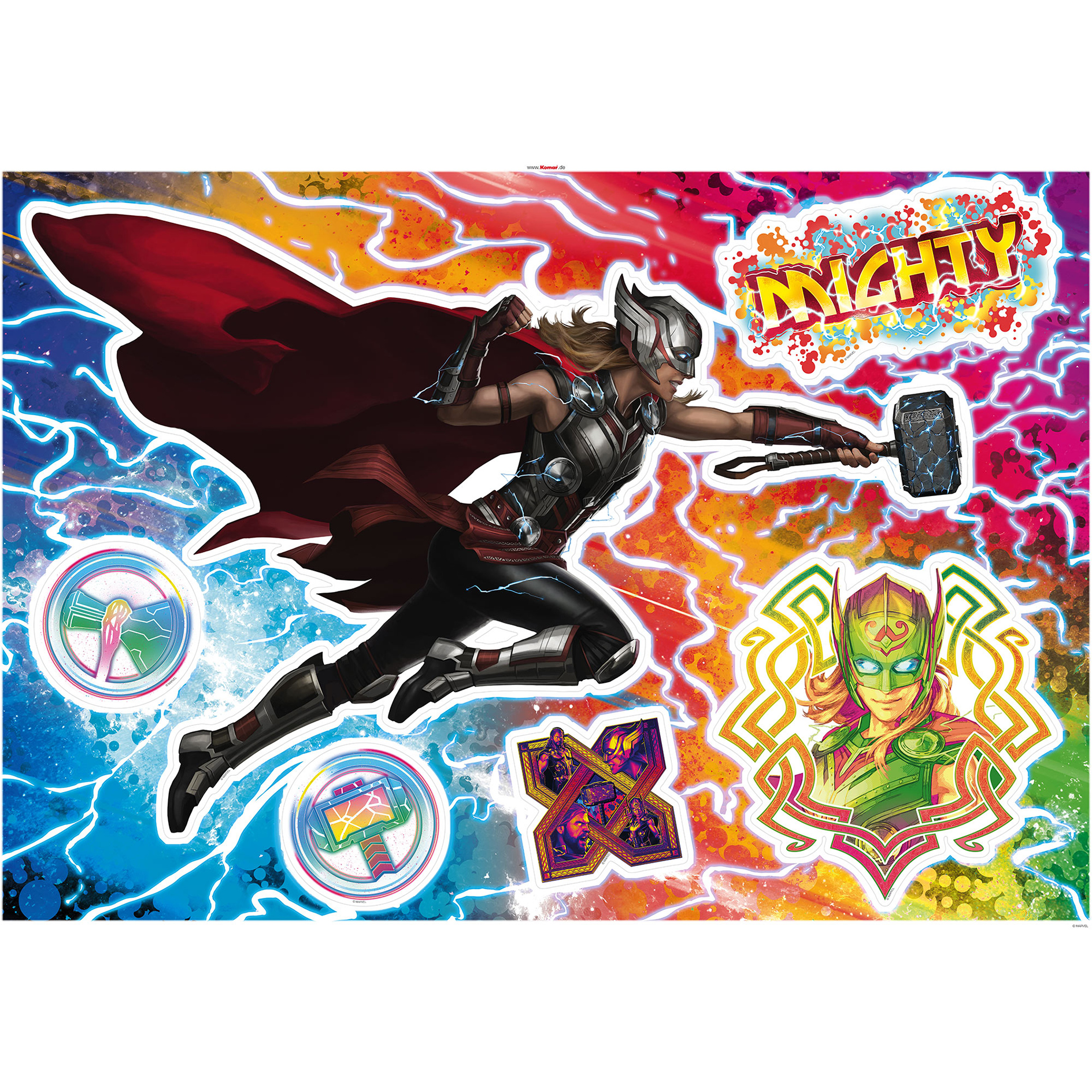 Wandtattoo THOR4 - MIGHTY JANE - 100x70 cm