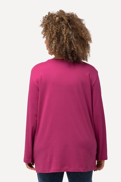 Shirt, V-Ausschnitt, Relaxed, Langarm