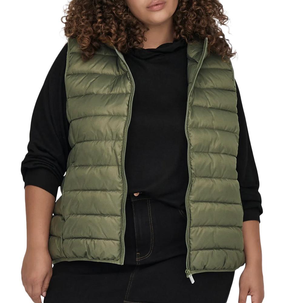 Only Carmakoma Doudoune Sans Manches Kaki Femme Only Carmakoma Carnew