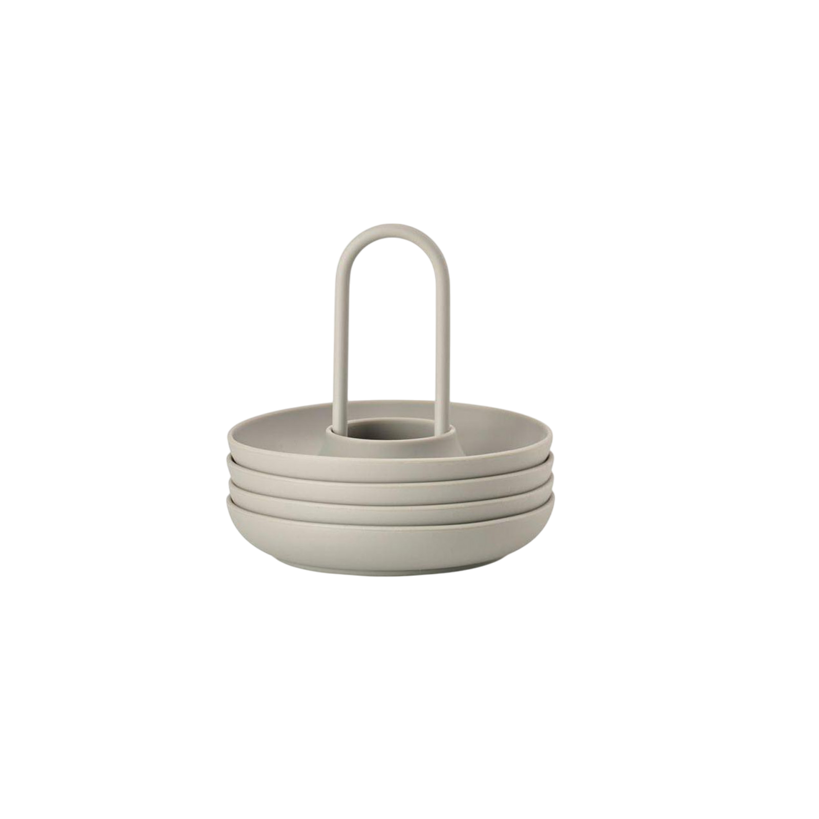 Eierbecher Singles 4er Set, Grau