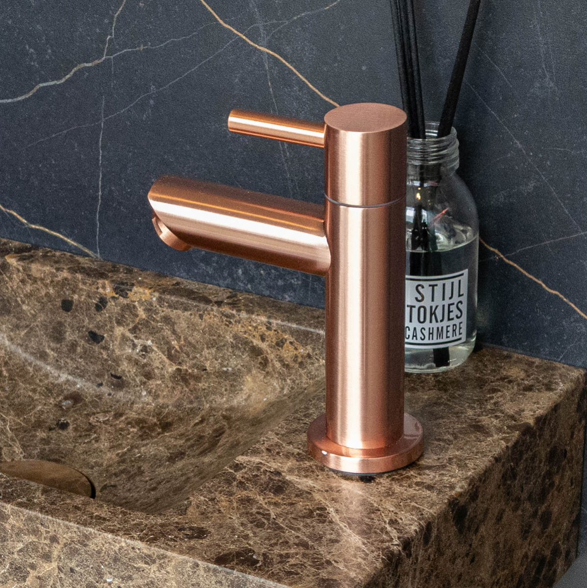 Saniclear Copper fonteinkraan koper geborsteld
