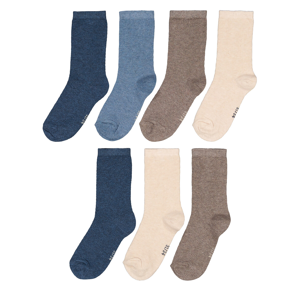 COLEÇÃO LA REDOUTE<br>Conjunto de 7 pares de meias em cores mescladas