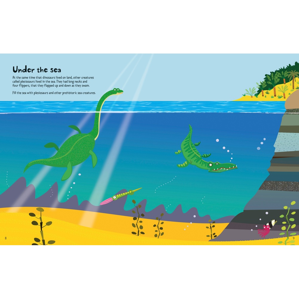 Usborne-Aktivitäten: Großes Dinosaurier-Stickerbuch