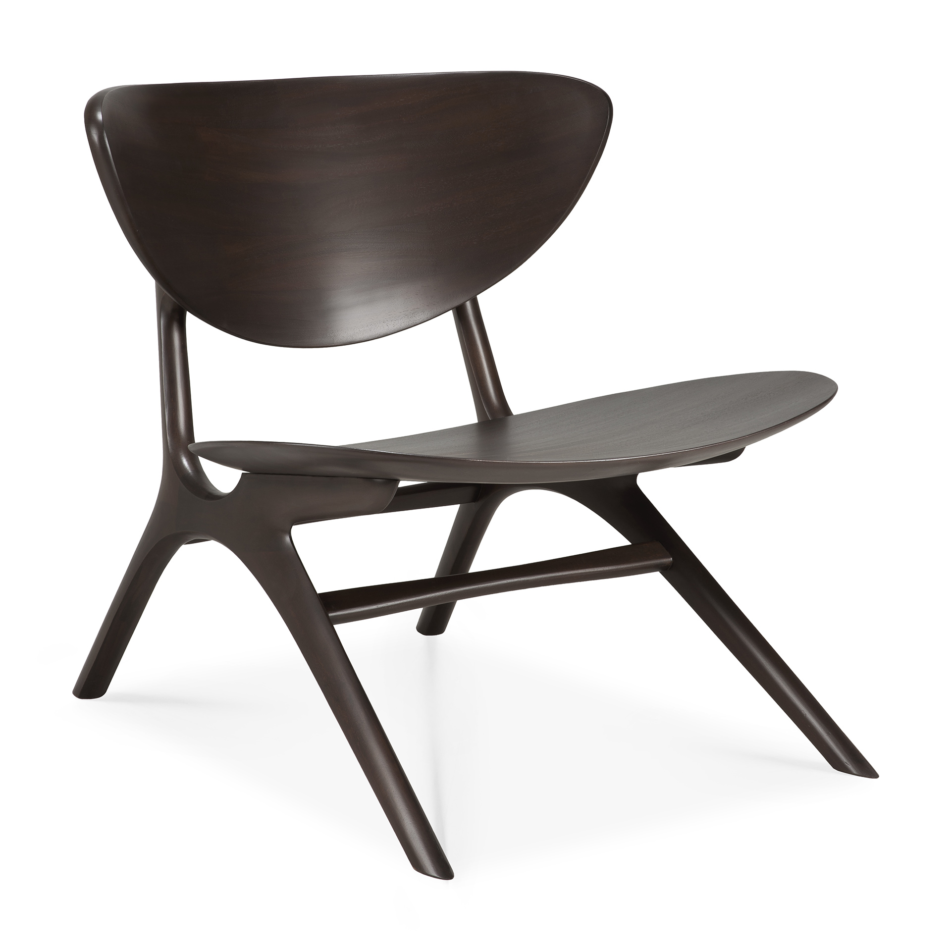Eye lounge chair - donker mahonie