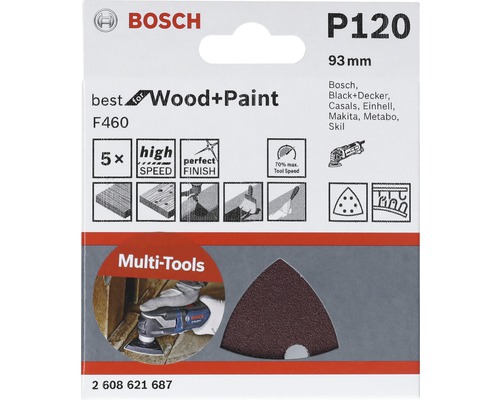 Schuurvel F460 Best for Wood and Paint, verpakking van 5 93 mm, K120