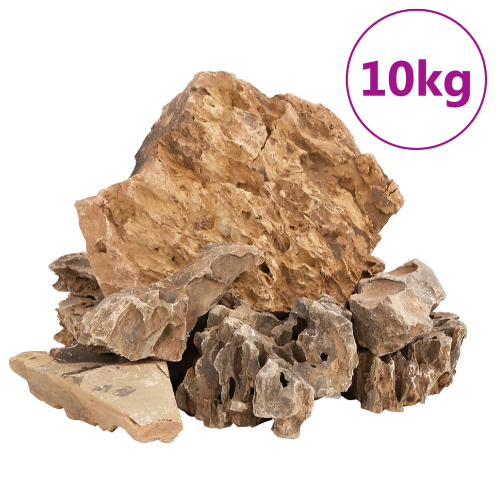 vidaXL Pedras de Dragão Marrom 10 kg 5-30 cm