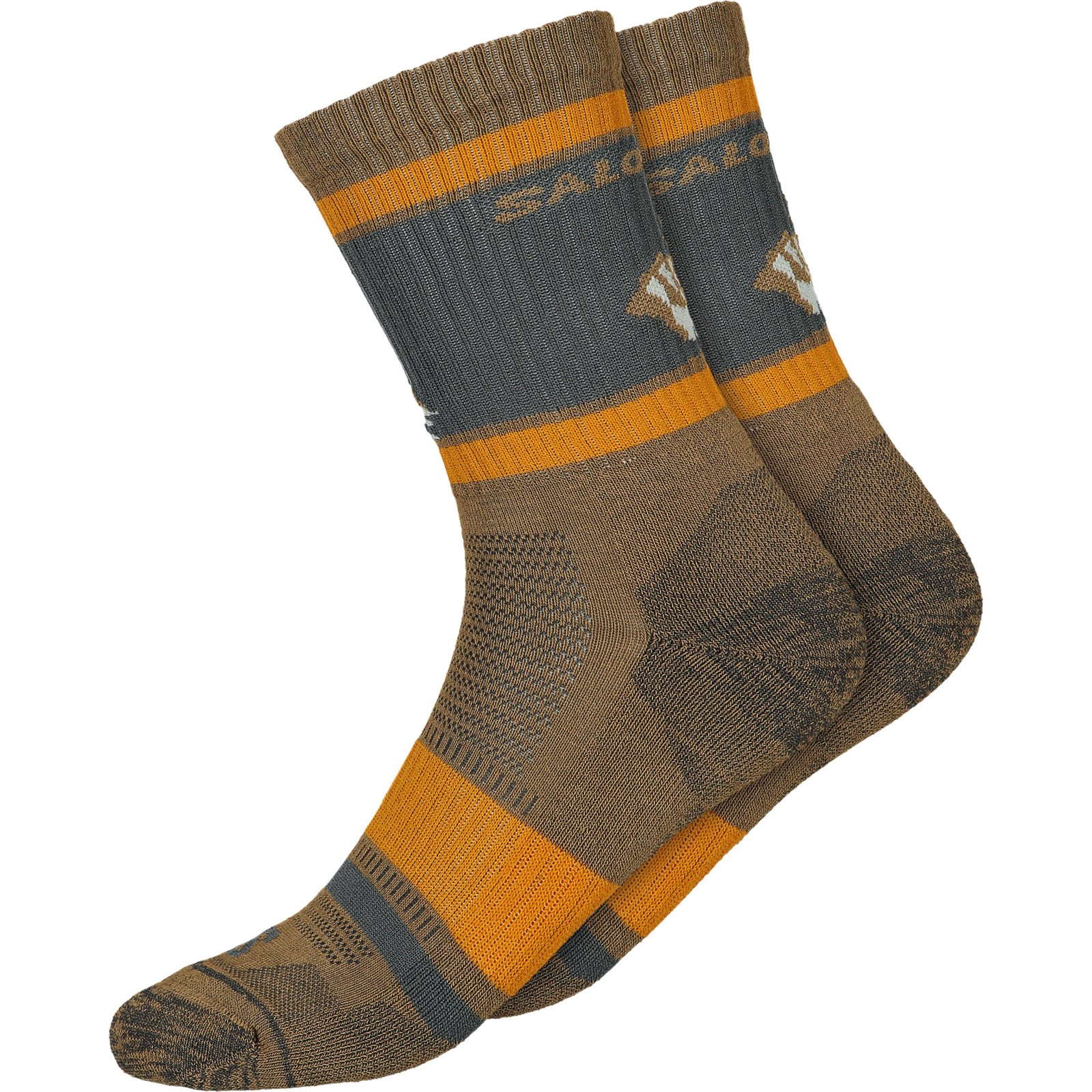 Salomon Out Alps Crew Erwachsenen-Socken, 2 Paar 36-38, hellgrau