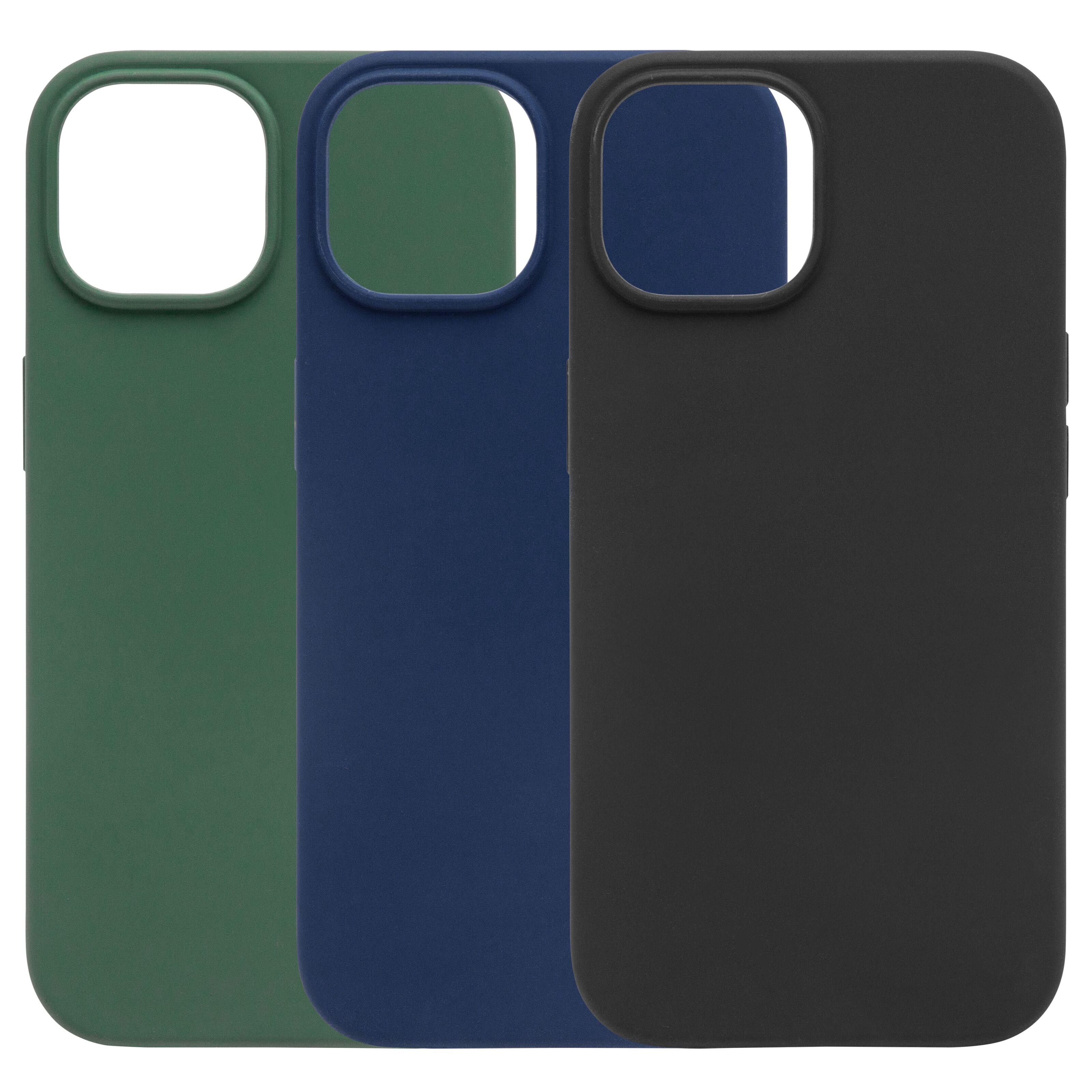 Linocell Rubber case for iPhone 15 Svart