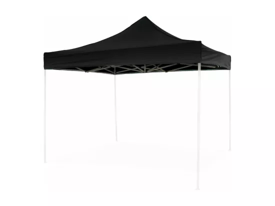 Housse latérale imperméable noire 3x2m avec porte enroulable pour tonnelle refermable