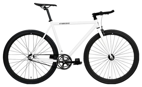 Vélo Fixie FabricBike Original PRO 28   Pignon fixe  Hi-Ten Acier  Blanc et noir mat