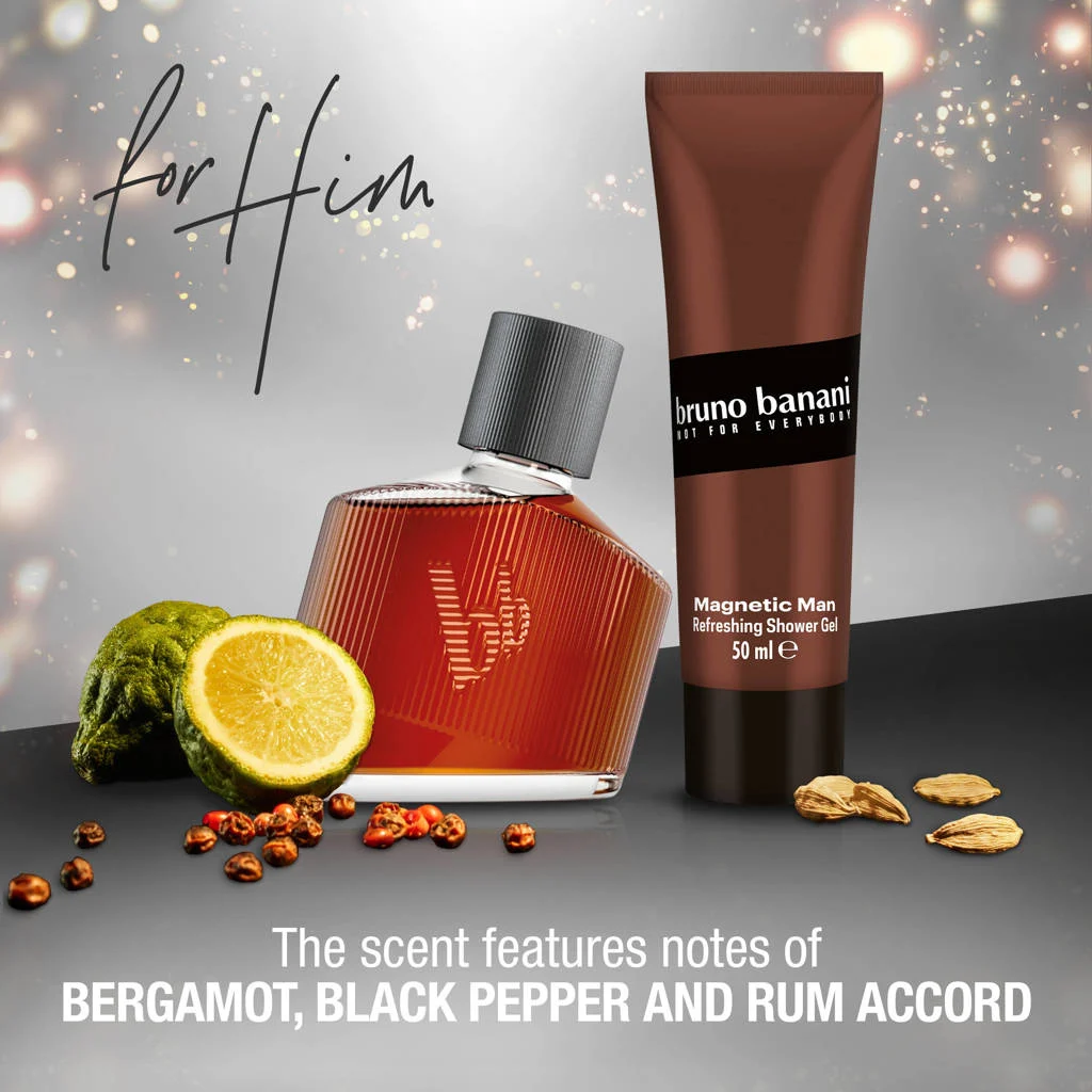 geschenkset Magnetic Man - eau de toilette 30 ml + showergel 50 ml