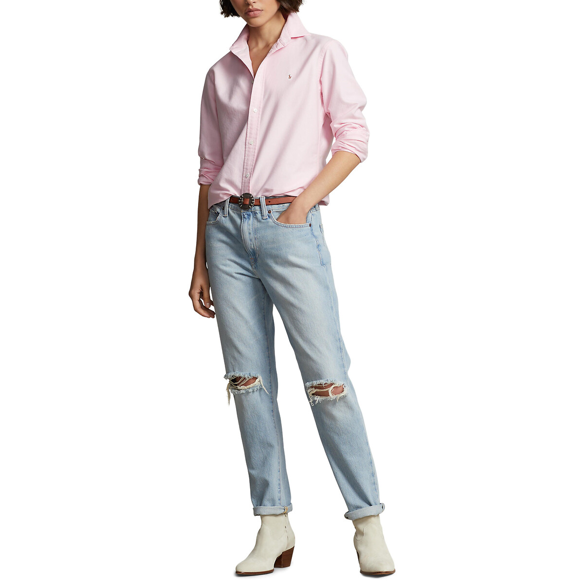 POLO RALPH LAUREN<br>Camisa Oxford clássica de manga comprida