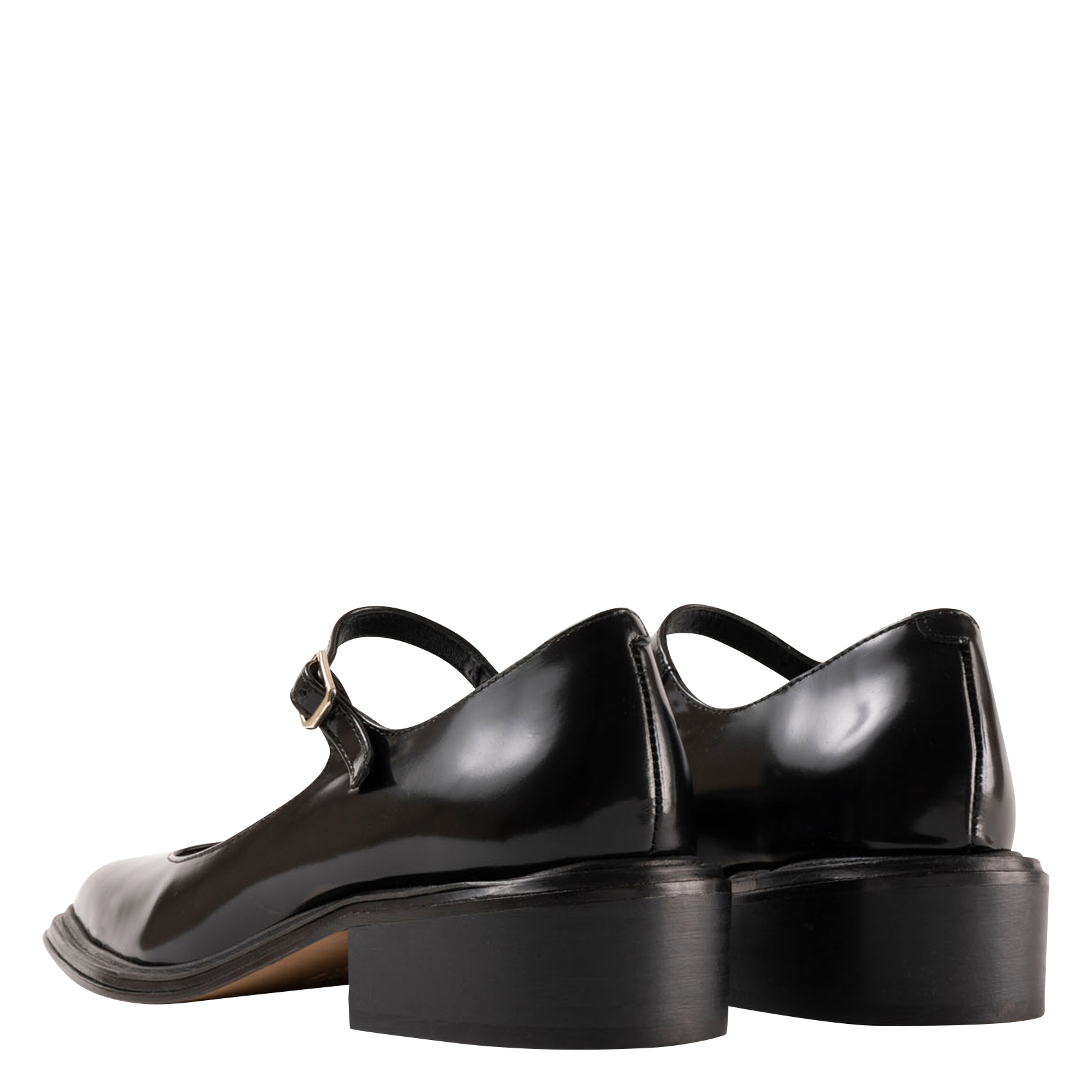 PENELOPE - Babies à talons en cuir | Noir