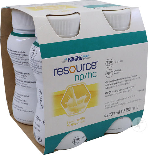 Nestlé Resource HP/HC Vanille Bouteilles 4x200ml