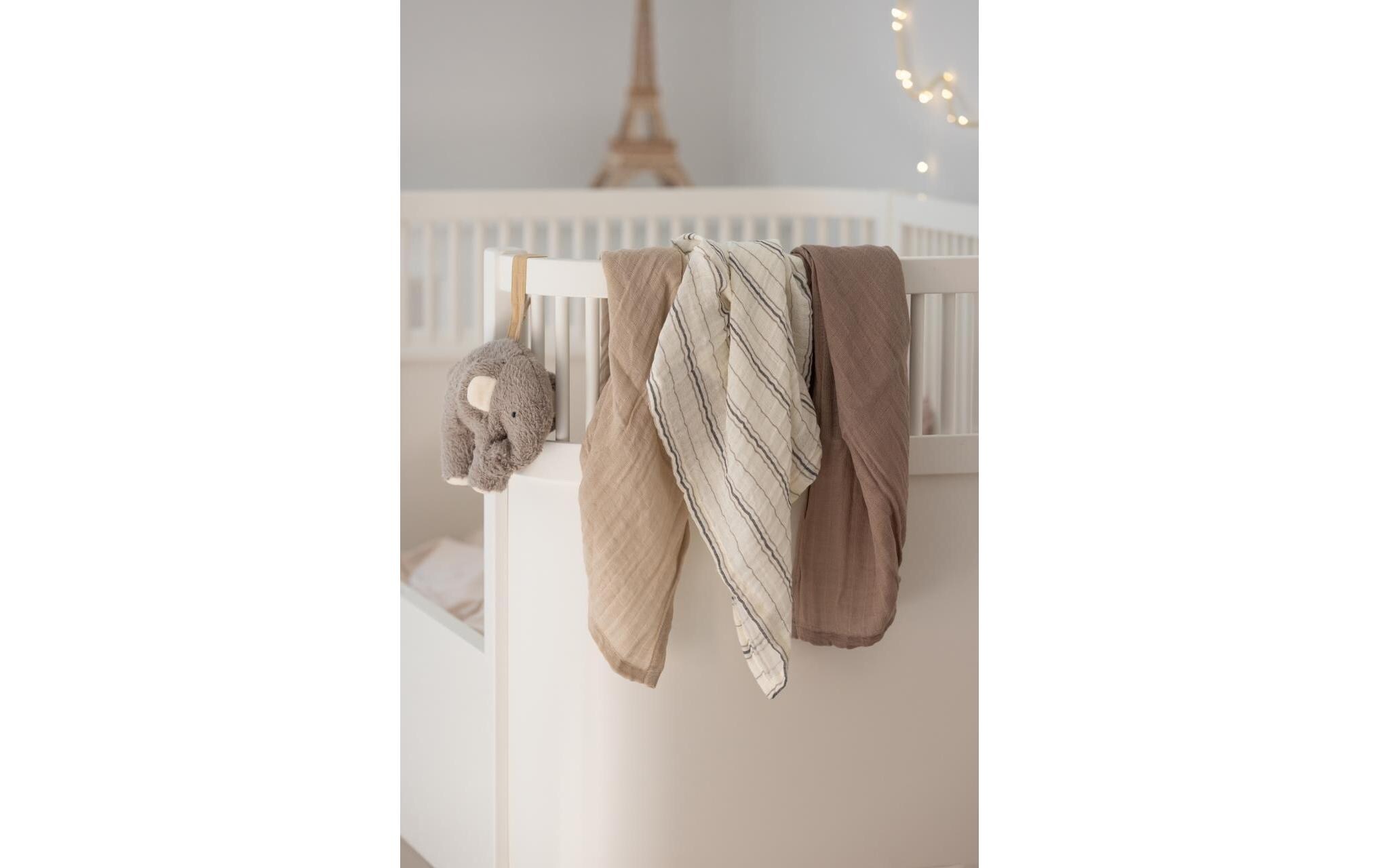 Mulltuch Nuscheli 3-er Set Cream Stripe, 75 cm x 75 cmMultifunktionale Spucktücker