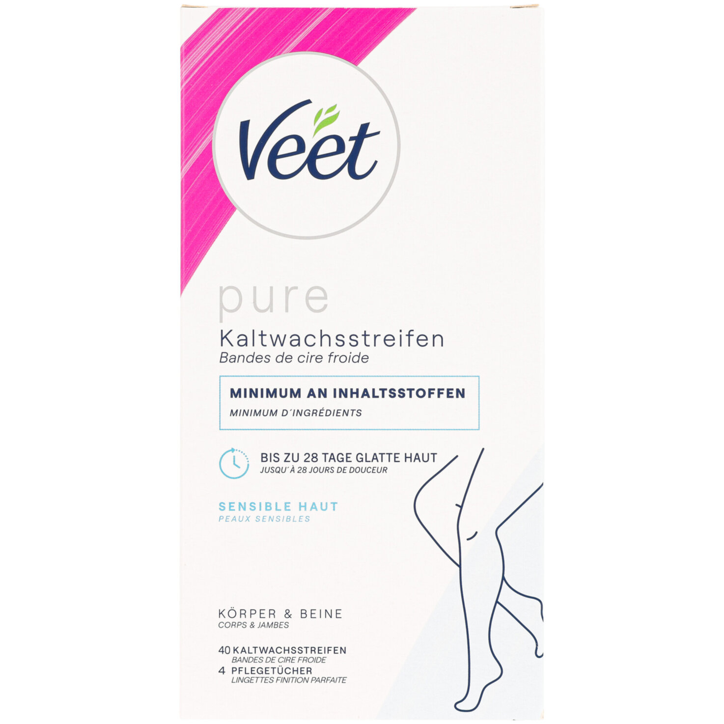 Veet Kaltwachsstreifen Bigpack Körper & Beine 40 Stück
