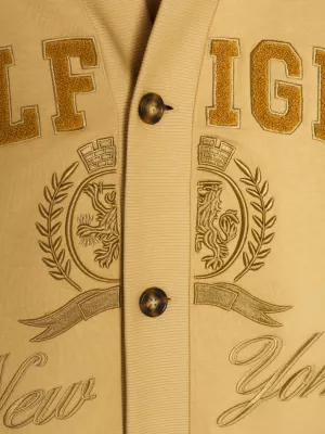 Cardigã Crest Relaxed Fit com Decote em V